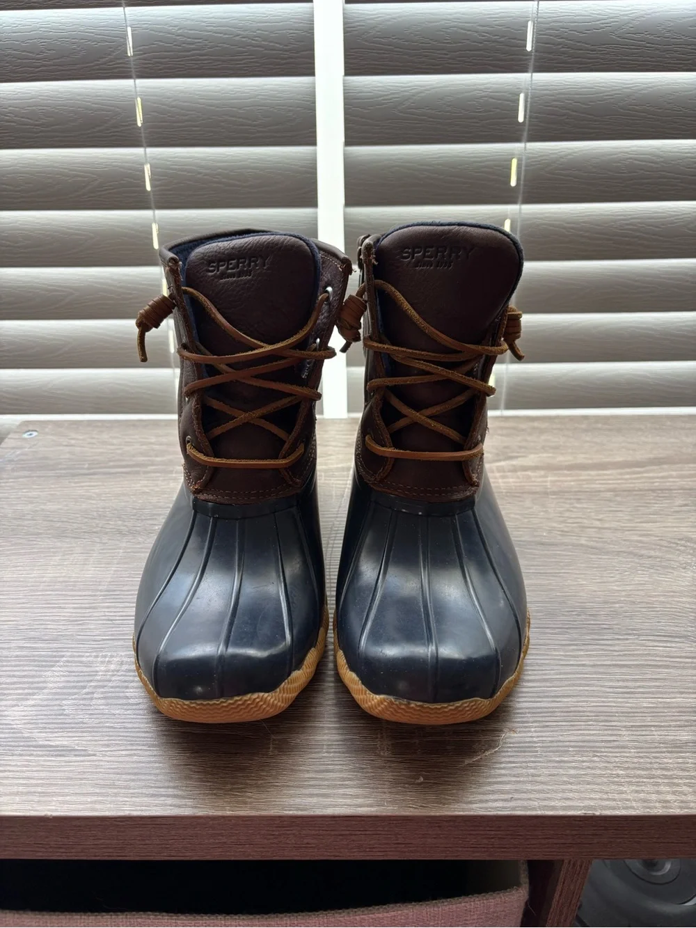 Sperry Women’s Brown and navy Duck Boots